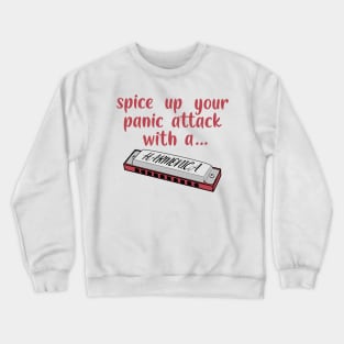 Spice up your panic attack with a harmonica Crewneck Sweatshirt